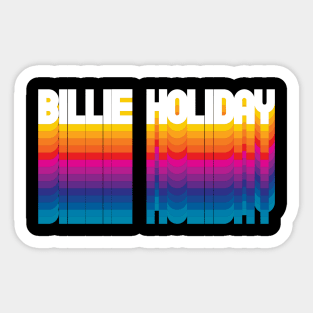 Retro Billie Proud Name Personalized Gift Rainbow Style Sticker